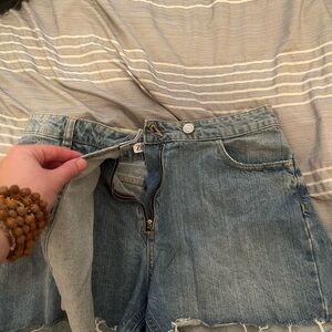 Zara blue denim skort